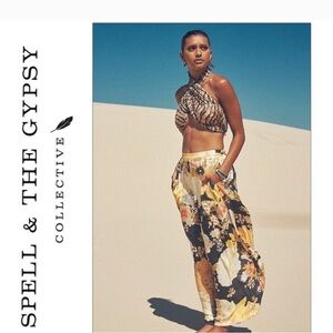 Spell & The Gypsy Tyler Wide Leg Pants Size Large GORGEOUS!!!!